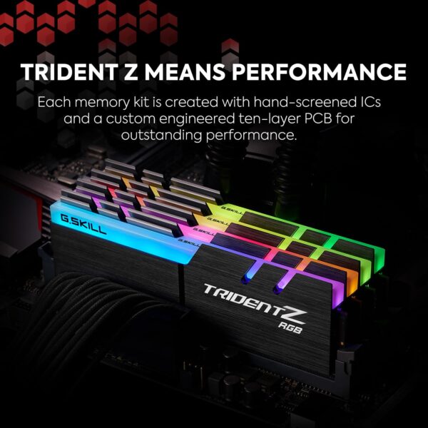 64GB G.Skill DDR4 TridentZ RGB 3600Mhz PC4-28800 CL18 1.35V Dual Channel Kit (2x32GB) for Intel Z270
