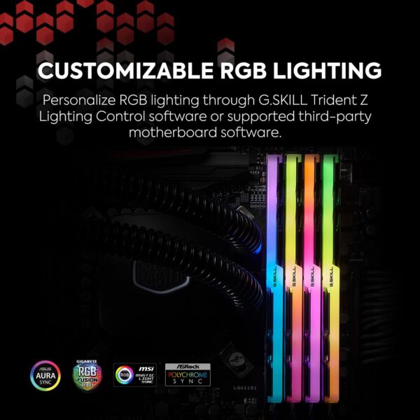 64GB G.Skill DDR4 TridentZ RGB 3600Mhz PC4-28800 CL18 1.35V Dual Channel Kit (2x32GB) for Intel Z270