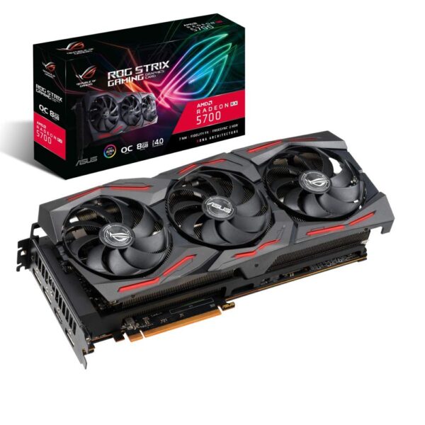 ASUS AMD 14 Gbps GDDR6 HDMI en Triple DisplayPort PCI Express grafische kaart met GPU Tweak II en 1 jaar gratis XSplit Premium licentie ROG-STRIX-RX5700-O8G-GAMING OC Mode - GPU...