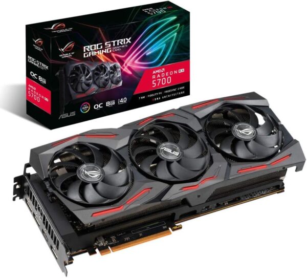 ASUS AMD 14 Gbps GDDR6 HDMI en Triple DisplayPort PCI Express grafische kaart met GPU Tweak II en 1 jaar gratis XSplit Premium licentie ROG-STRIX-RX5700-O8G-GAMING OC Mode - GPU...
