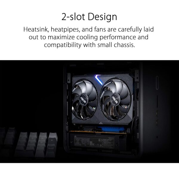 ASUS Dual Nvidia GeForce RTX 2060 6GB EVO OC Edition Gaming Grafikkarte (GDDR6 Speicher, PCIe 3.0, 1x HDMI 2.0b, 1x DVI, 1x DisplayPort 1.4, DUAL-RTX2060-O6G-EVO)