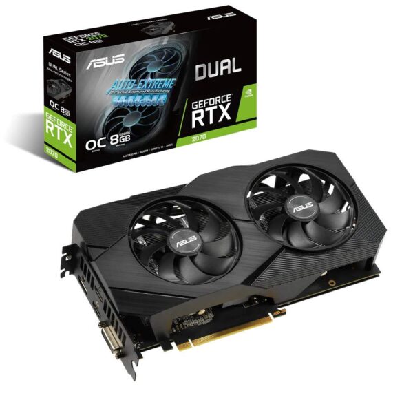 ASUS Dual Nvidia GeForce RTX 2060 6GB EVO OC Edition Gaming Grafikkarte (GDDR6 Speicher, PCIe 3.0, 1x HDMI 2.0b, 1x DVI, 1x DisplayPort 1.4, DUAL-RTX2060-O6G-EVO)