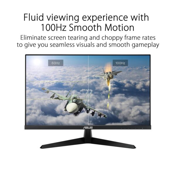 ASUS Eye Care VY249HF - 24 inch Full HD Monitor - 100 Hz, 1ms MPRT, AdaptiveSync - IPS Panel, Vesa 100x100, 16:9, 1920x1080, HDMI
