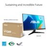 ASUS Eye Care VY249HF - 24 inch Full HD Monitor - 100 Hz, 1ms MPRT, AdaptiveSync - IPS Panel, Vesa 100x100, 16:9, 1920x1080, HDMI