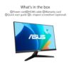ASUS Eye Care VY249HF - 24 inch Full HD Monitor - 100 Hz, 1ms MPRT, AdaptiveSync - IPS Panel, Vesa 100x100, 16:9, 1920x1080, HDMI