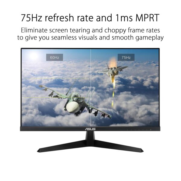 ASUS Eye Care VY249HF - 24 inch Full HD Monitor - 100 Hz, 1ms MPRT, AdaptiveSync - IPS Panel, Vesa 100x100, 16:9, 1920x1080, HDMI
