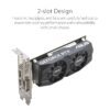 ASUS GeForce RTX 3050 LP BRK OC Edition 6 GB GDDR6 Gaming grafische kaart (Nvidia RTX3050, PCIe 4.0, 1x DVI-D, 1x HDMI 2.1, 1x DisplayPort 1.4a, RTX3050-O6G-LP-BRK)