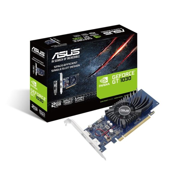 ASUS Nvidia GT1030 2GB BRK Low Profile Gaming grafische kaart (GDDR5 geheugen, PCIe 3.0,DVI, HDMI, Passief, GT1030-2G-BRK)