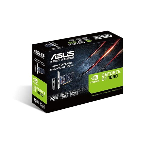 ASUS Nvidia GT1030 2GB BRK Low Profile Gaming grafische kaart (GDDR5 geheugen, PCIe 3.0,DVI, HDMI, Passief, GT1030-2G-BRK)
