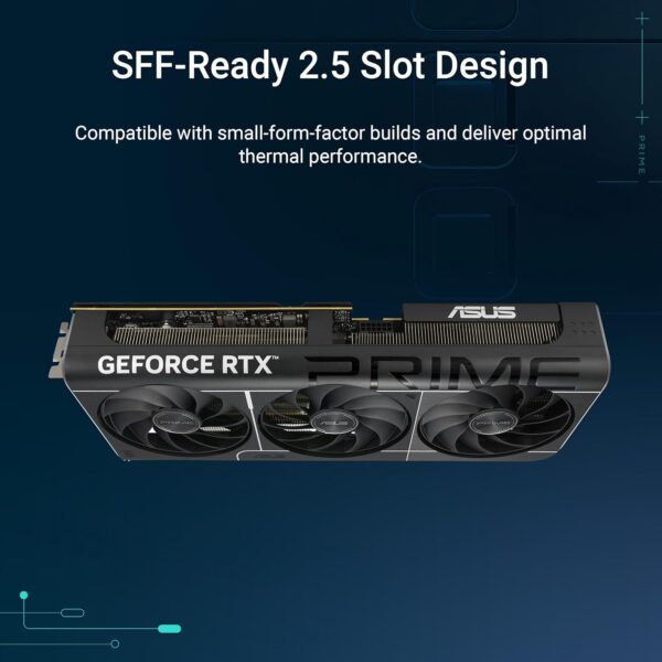 Asus Prime GeForce RTX™ 5070 GDDR7 12GB OC Edition - grafische kaart (PCIe 5.0, HDMI, Display 2.1, 2.5 sleuf, axiale ventilatoren, SFF-Ready)