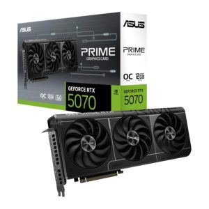 Asus Prime GeForce RTX™ 5070 GDDR7 12GB OC Edition - grafische kaart (PCIe 5.0, HDMI, Display 2.1, 2.5 sleuf, axiale ventilatoren, SFF-Ready)
