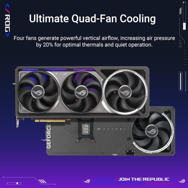 ASUS ROG Astral GeForce RTX 5080 16 GB GDDR7 OC Edition Gaming Grafische kaart (Nvidia GeForce RTX5080, vier ventilatoren, PCIe 5.0, 2x HDMI 2.1b, 3X DisplayPort 2.1a,...