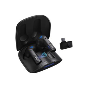 ASUS ROG Cetra True Wireless Gaming Headphones (2.4 GHz & Bluetooth 5.3, ROG SpeedNova, 24-bit 96 kHz audio, Dirac Opteo, Bone-Conduction AI Microphones, Adaptive ANC, 46-Hour...