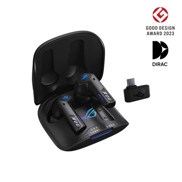 ASUS ROG Cetra True Wireless Gaming Headphones (2.4 GHz & Bluetooth 5.3, ROG SpeedNova, 24-bit 96 kHz audio, Dirac Opteo, Bone-Conduction AI Microphones, Adaptive ANC, 46-Hour...