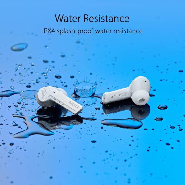 ASUS ROG Cetra True Wireless Moonlight White In-Ear Gaming hoofdtelefoon (actieve ruisonderdrukking (ANC), 27 uur batterijduur, draadloos opladen, touch-bediening, waterdicht, wit