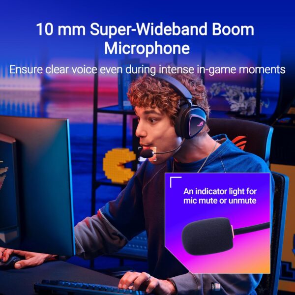 ASUS ROG Delta II Wireless Gaming Headset (BT, ROG SpeedNova 2,4 GHz, 3,5 mm, 50 mm titanium geplateerde drivers, 10 mm super Wideband Mic, 110HR batterij, DualFlow Audio, voor...