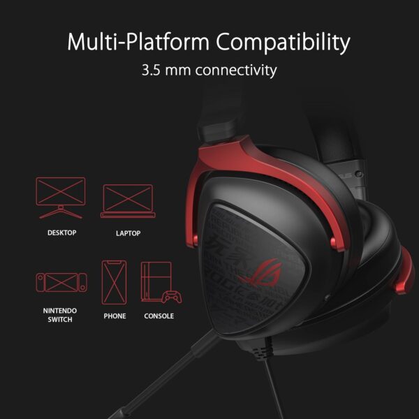 ASUS ROG Delta S Core Wired Gaming Headset (Lightweight 270g, 7.1 Surround Sound, 50mm Drivers, Discord Certified Mic, 3.5mm,For PC, Switch, PS4, PS5, XBOX, and Mobile Devices)-...