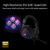 ASUS ROG Delta S USB-C gaming headset (wired, AI noise canceling, RGB lighting, compatible with PC, Nintendo Switch and Sony PlayStation 5)