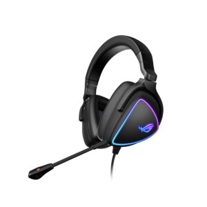 ASUS ROG Delta S USB-C gaming headset (wired, AI noise canceling, RGB lighting, compatible with PC, Nintendo Switch and Sony PlayStation 5)