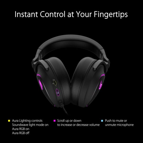 ASUS ROG Delta S USB-C gaming headset (wired, AI noise canceling, RGB lighting, compatible with PC, Nintendo Switch and Sony PlayStation 5)