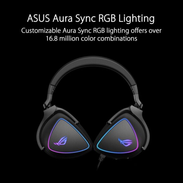 ASUS ROG Delta S USB-C gaming headset (wired, AI noise canceling, RGB lighting, compatible with PC, Nintendo Switch and Sony PlayStation 5)