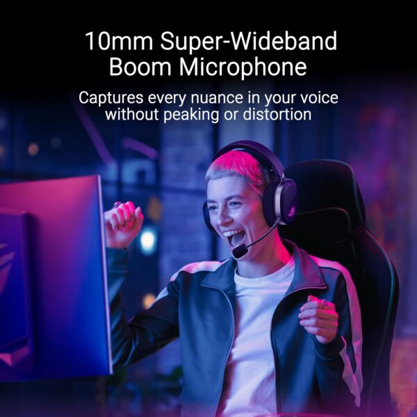 ASUS ROG Pelta Draadloze Gaming Hoofdtelefoon, 2,4 GHz en Bluetooth-verbinding, grote audio, authentiek en nauwkeurig, 50 mm titanium gecoate drivers, voor PC, Mac, PS, Switch,...