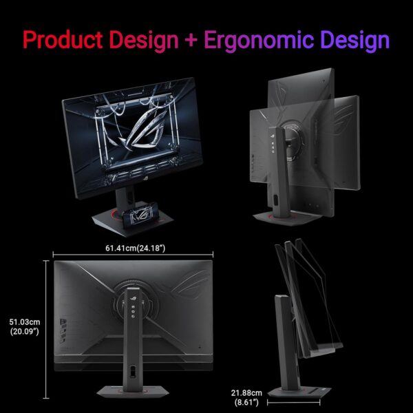 ASUS ROG Strix XG279CNS, 27 inch gaming monitor, Full HD IPS (1920 x 1080), 0,3 ms (GTG), 380Hz, aansluitingen HDMI, USB-C en DisplayPort, Extreme Low Motion Blur Sync,...
