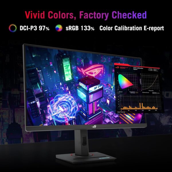 ASUS ROG Strix XG27ACS Gaming Monitor – 27-inch 2560x1440, 180Hz (Above 144Hz), 1ms (GTG), Fast IPS, Extreme Low Motion Blur Sync, USB Type-C, G-Sync compatible, tripod socket, HDR