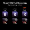ASUS ROG Strix XG27UCDMG, 26,5" gamingmonitor, 4K Ultra HD QD-OLED (3840 x 2160), 0,03 ms (GTG), 240Hz, HDMI, USB-C en DisplayPort, Compatibel met G-SYNC, Display Widget Center,...