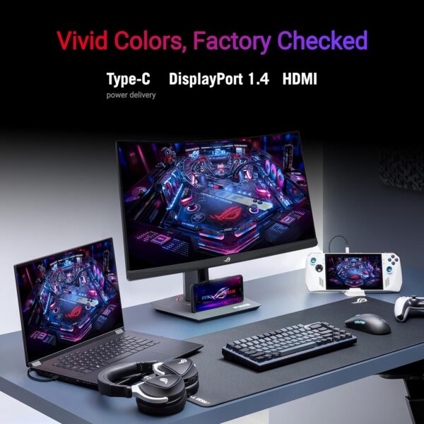ASUS ROG Strix XG27WCMS USB Type-C Gaming Monitor – 27-inch 2560x1440, Curved, 280Hz (Overclock), 1ms (GTG), Extreme Low Motion Blur Sync, USB Type-C, FreeSync Premium, tripod...
