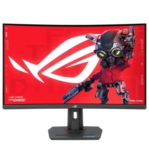 ASUS ROG Strix XG32WCMS USB Type-C Gaming Monitor – 32-inch (31.5 viewable) 2560x1440, Curved, 280Hz (Above 144Hz), 1ms (GTG), Fast VA, Extreme Low Motion Blur Sync, USB Type-C,...