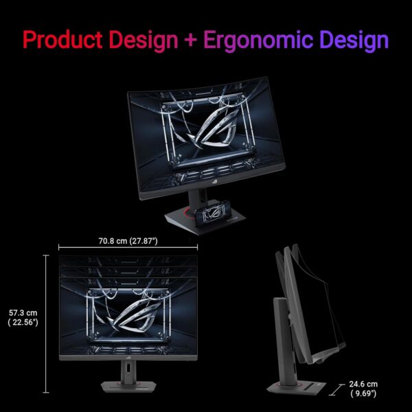 ASUS ROG Strix XG32WCS USB Type-C Gaming Monitor – 32-inch (31.5 viewable) 2560x1440, Curved, 180Hz (Above 144Hz), 1ms (GTG), Fast VA, Extreme Low Motion Blur Sync, USB Type-C,...