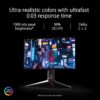 ASUS ROG Swift OLED PG27AQDM - 27 Zoll WQHD Gaming Monitor - 240 Hz, 0.03ms GtG, G-Sync, FreeSync, GameFast Input, HDR 10-10-bit OLED Panel, 16:9, 2560x1440