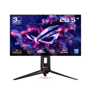 ASUS ROG Swift OLED PG27AQDP gaming monitor - 27" WOLED, 480Hz, 0,03ms, G-SYNC® compatibel, aangepaste heatsink, ASUS OLED Care+, AI Assistant, uniforme helderheid, 99% DCI-P3...