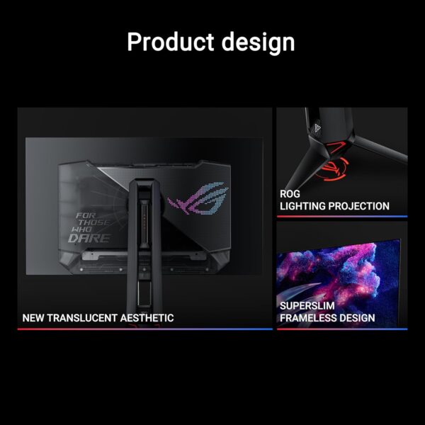 ASUS ROG Swift OLED PG27AQDP gaming monitor - 27" WOLED, 480Hz, 0,03ms, G-SYNC® compatibel, aangepaste heatsink, ASUS OLED Care+, AI Assistant, uniforme helderheid, 99% DCI-P3...
