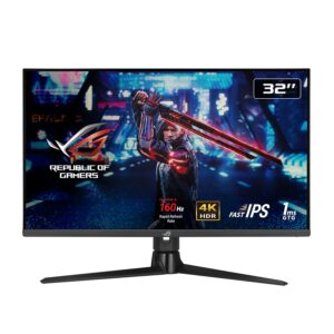 ASUS ROG XG32UQ - Ecran PC Gaming Esport 32" 4K - Dalle IPS - 160Hz - 1ms - 3840 x 2160-600 CD/m² - 2X HDMI 2.1, Display Port & 2X USB - Nvidia G-Sync - AMD FreeSync Premium Pro...