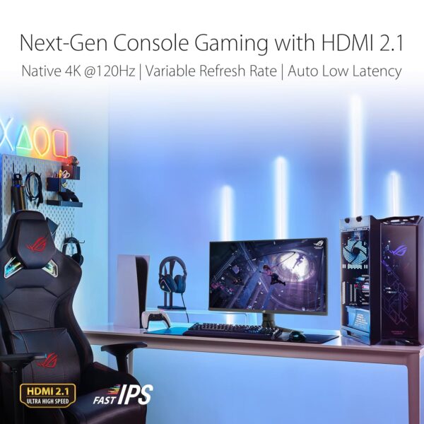 ASUS ROG XG32UQ - Ecran PC Gaming Esport 32" 4K - Dalle IPS - 160Hz - 1ms - 3840 x 2160-600 CD/m² - 2X HDMI 2.1, Display Port & 2X USB - Nvidia G-Sync - AMD FreeSync Premium Pro...
