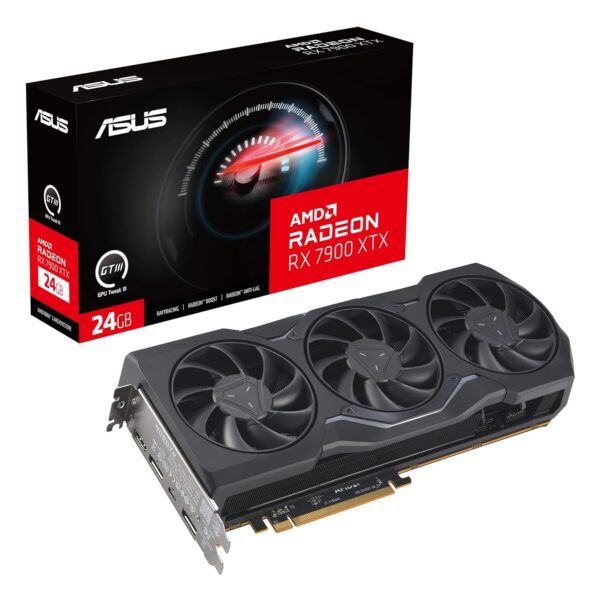 ASUS TUF Gaming AMD Radeon RX 7900 XTX OC Edition 24GB GDDR6 Gaming grafische kaart (PCIe 4.0, 24GB GDDR6 geheugen, 1x HDMI 2.1, 3x DisplayPort 2.1, GPU Tweak III,...