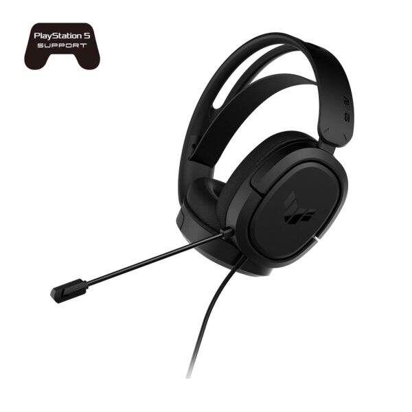 ASUS TUF Gaming H1 bedrade headset | Discord gecertificeerde microfoon, 7.1 surround sound, 40 mm drivers, 3,5 mm, lichtgewicht, voor pc, switch, PS4, PS5, Xbox One, Xbox Series...