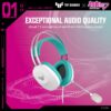 ASUS TUF Gaming H1 Gen II Hatsune Miku Edition (Bedrade USB-A50mm, 40 mm Essence Drivers, Virtual 7.1 Surround Sound, TeamSpeak-gecertificeerde microfoon, lichtgewicht 297 g,...