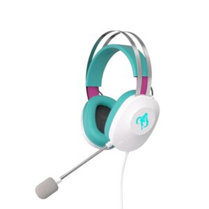 ASUS TUF Gaming H1 Gen II Hatsune Miku Edition (Bedrade USB-A50mm, 40 mm Essence Drivers, Virtual 7.1 Surround Sound, TeamSpeak-gecertificeerde microfoon, lichtgewicht 297 g,...