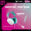 ASUS TUF Gaming H1 Gen II Hatsune Miku Edition (Bedrade USB-A50mm, 40 mm Essence Drivers, Virtual 7.1 Surround Sound, TeamSpeak-gecertificeerde microfoon, lichtgewicht 297 g,...