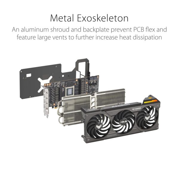 ASUS TUF Gaming Radeon RX 7700 XT OC Edition 12GB GDDR6 Gaming grafische kaart (AMD Radeon RX7700XT, PCIe 4.0, 1x HDMI 2.1, 3X DisplayPort 2.1, TUF-RX7700XT-O12G-GAMING)
