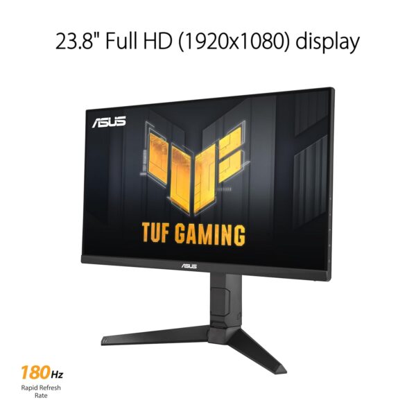 ASUS TUF Gaming VG249QL3A, 24 inch Full HD Monitor, 180 Hz, 1ms GtG, G-Sync, FreeSync, AdaptiveSync, ELMB, GameFast Input, Fast-IPS-paneel, 16:9, 1920 x 1080, DP, HDMI,...