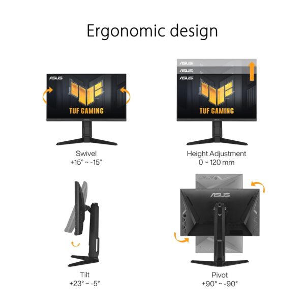 ASUS TUF Gaming VG249QL3A, 24 inch Full HD Monitor, 180 Hz, 1ms GtG, G-Sync, FreeSync, AdaptiveSync, ELMB, GameFast Input, Fast-IPS-paneel, 16:9, 1920 x 1080, DP, HDMI,...