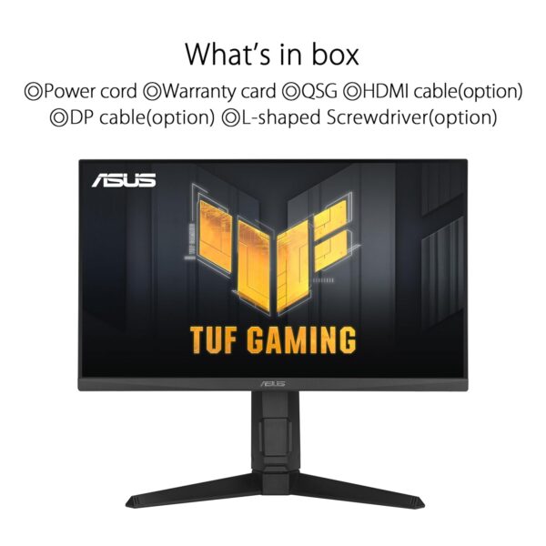 ASUS TUF Gaming VG249QL3A, 24 inch Full HD Monitor, 180 Hz, 1ms GtG, G-Sync, FreeSync, AdaptiveSync, ELMB, GameFast Input, Fast-IPS-paneel, 16:9, 1920 x 1080, DP, HDMI,...