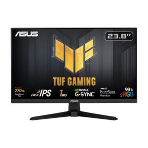 ASUS TUF Gaming VG249QM1A - Ecran PC Gamer Esport 23,8" FHD - Dalle IPS - 270Hz - 1ms - 16:9-1920x1080 - Display Port et HDMI - Haut-parleurs - AMD FreeSync - Compatible G-Sync...