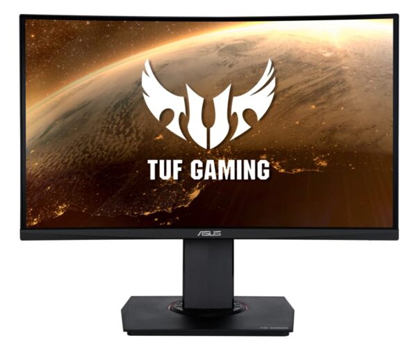 ASUS TUF Gaming VG24VQ Curved Gaming Monitor, 61 cm (24 inch), FHD (1920 x 1080, 144 Hz, 1 ms, Adaptive-Sync/FreeSync, Extreme Low Motion Blur, FreeSync, 1500R, Shadow Boost,...