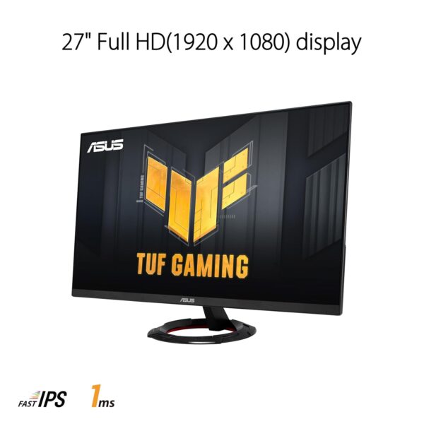ASUS TUF Gaming VG279Q3R Gaming Monitor - 27 inch, Full HD (1920x1080), 180Hz, Fast IPS, Extreme Low Motion Blur™, 1ms (GTG), FreeSync™, Variabele Overdrive, 100% sRGB