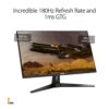 ASUS TUF Gaming VG27AQ3A 27 inch gaming monitor (QHD (2560x1440), 180Hz, Fast IPS, ELMB Sync, 1ms (GTG), Freesync Premium, G-Sync compatibel, variabele overdrive, 130% sRGB)